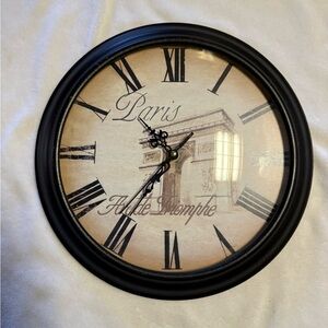 Paris Wall Clock ~ Vintage Theme ~ Battery Operated